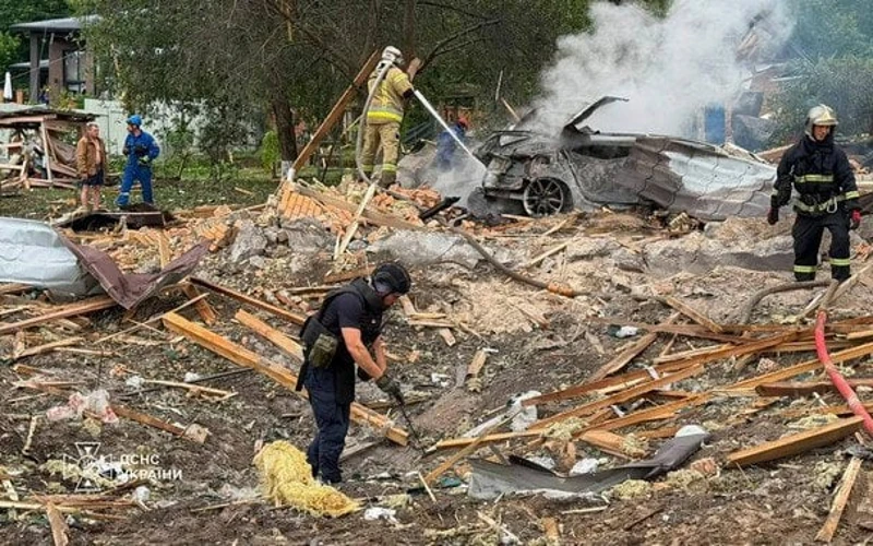 Наслідки російського удару по приватному полігону на Київщині, 24 липня 2026 року
