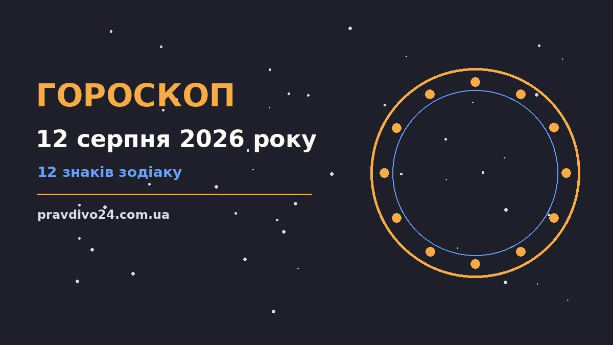Гороскоп на 12 серпня 2026 року: ключові моменти дня про шанси та застереження