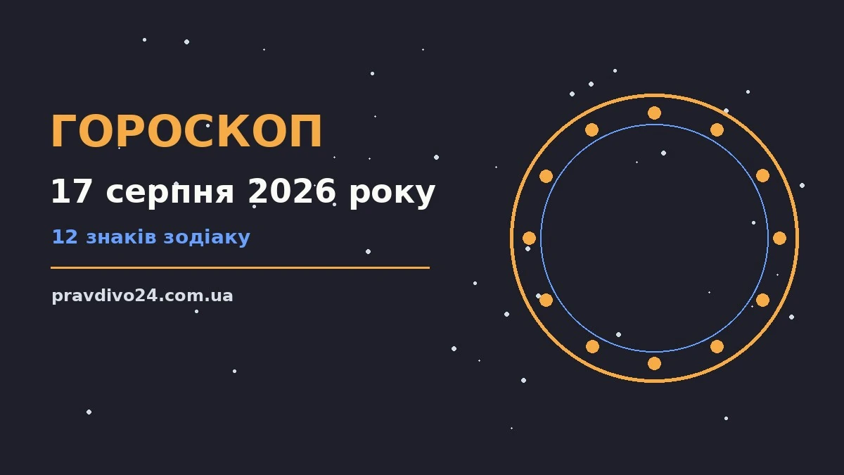 Гороскоп на 17 серпня 2026 року: ключові моменти дня про шанси та застереження
