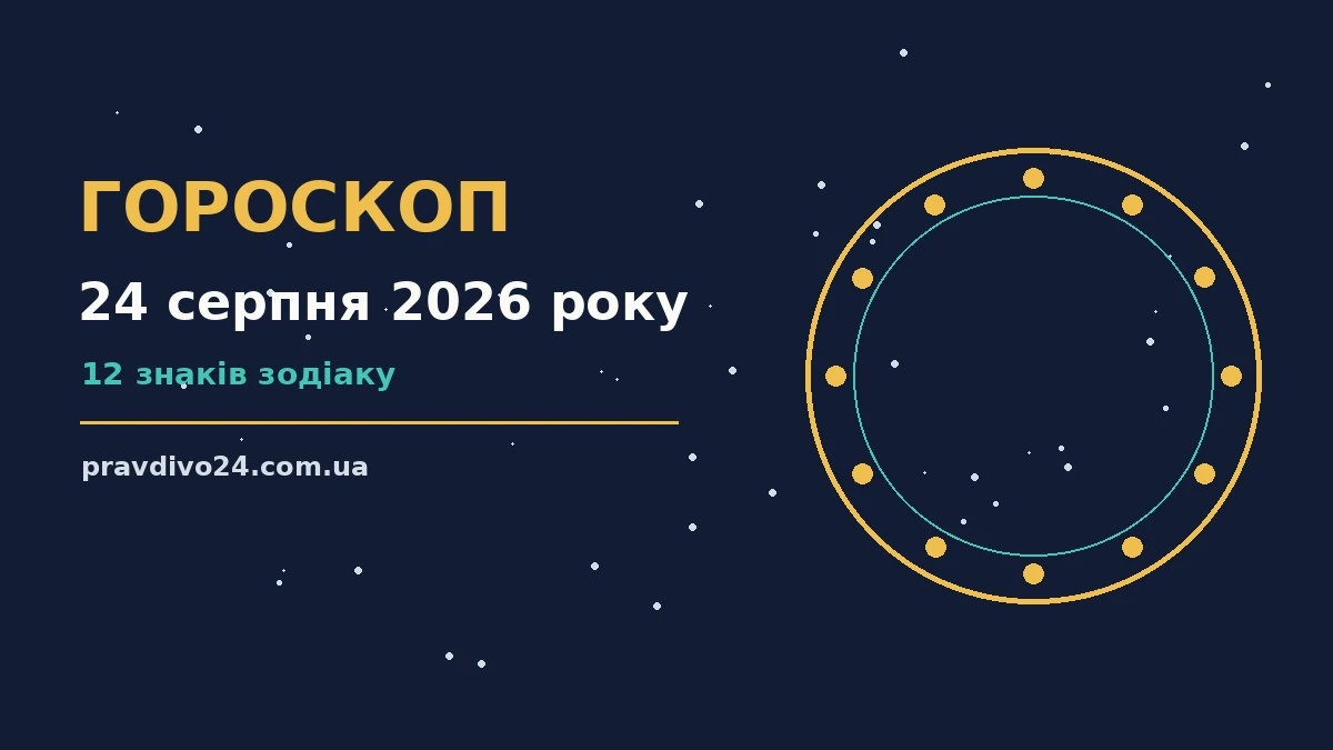 Гороскоп на 24 серпня 2026 року: ключові моменти дня про шанси та застереження