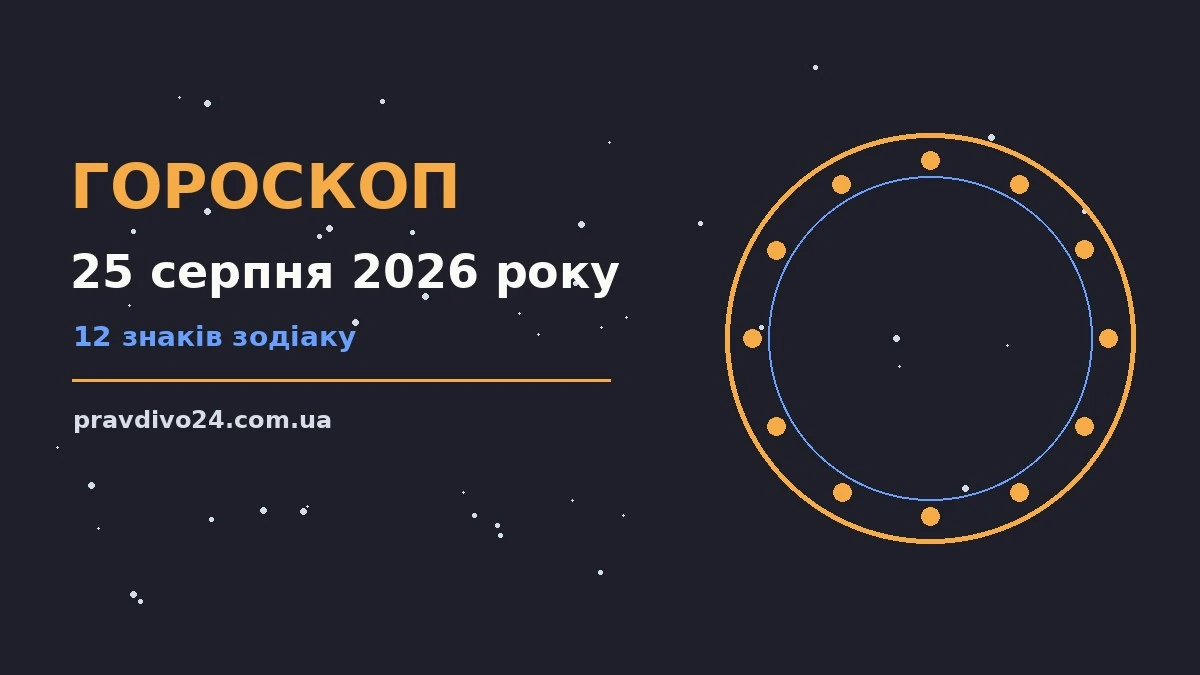 Зоряне небо над містом у вечірніх вогнях як символ гороскопу на 25 серпня 2026 року