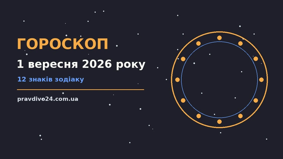 Гороскоп на 1 вересня 2026 року: ключові моменти дня про шанси та застереження