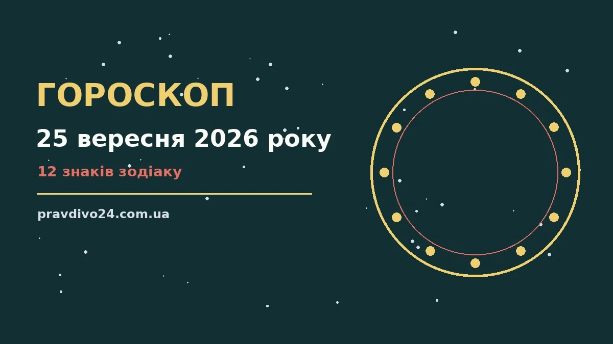 Гороскоп на 25 вересня 2026 року: ключові моменти дня про шанси та застереження