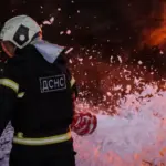 Наслідки пожежі в торговельному центрі в Південному мікрорайоні Запоріжжя