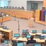 Засідання Сейму Литви під час голосування за поправку до статті 137 Конституції