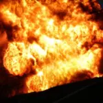 Пожежа на складах логістичної компанії у Дніпровському районі після удару 9 жовтня 2026 року